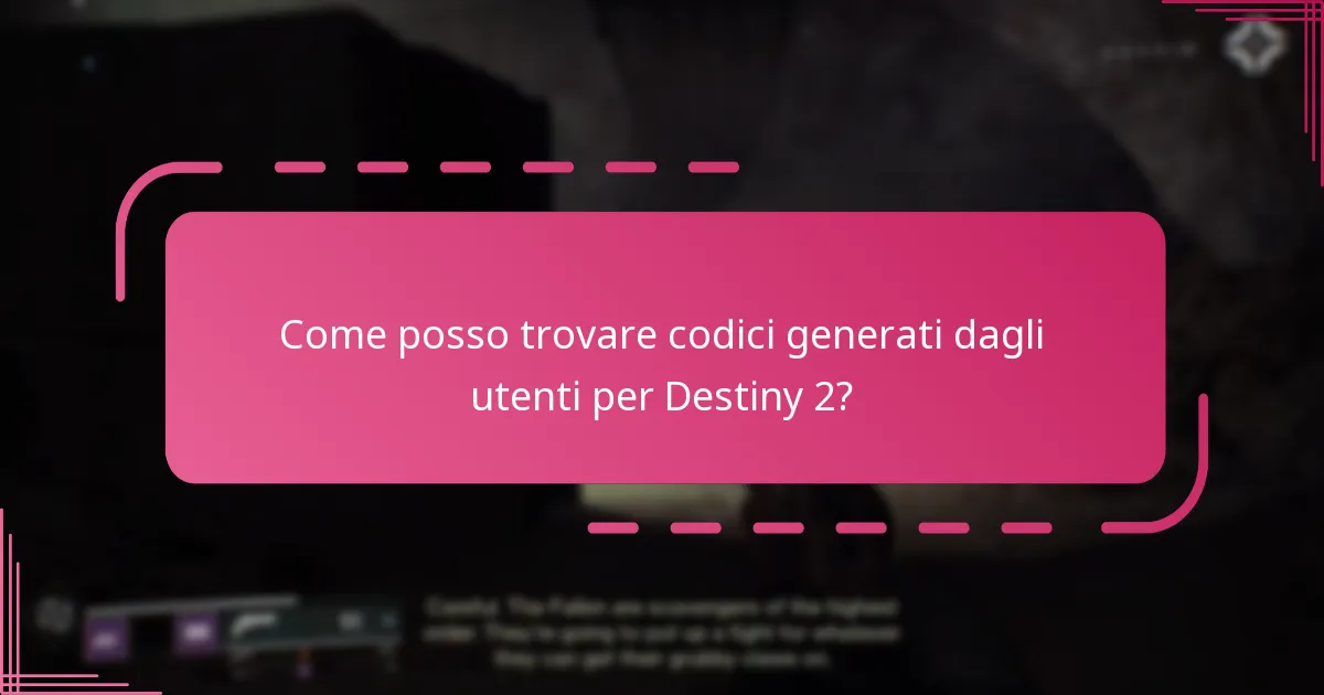Qual è l’etichetta per richiedere i codici Bungie?