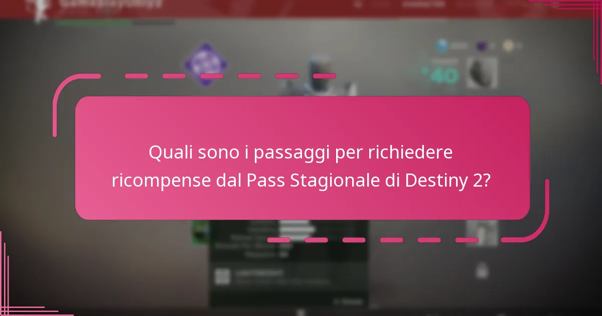 Quali ricompense sono disponibili nell’attuale Pass Stagionale di Destiny 2?